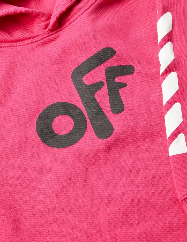 rinascente Off-White Cotton hoodie dress off rounded