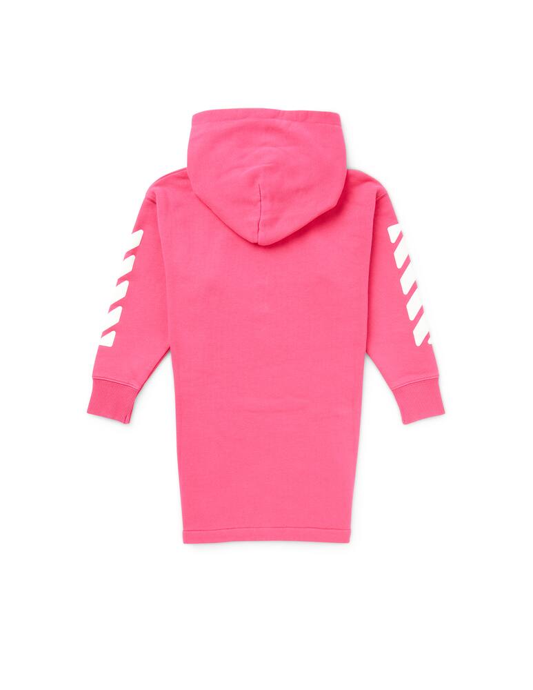 rinascente Off-White Cotton hoodie dress off rounded