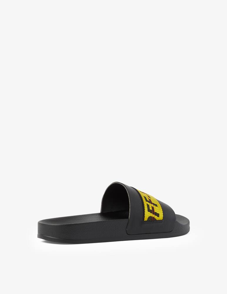 rinascente Off-White Industrial pool slider black yellow  - Black