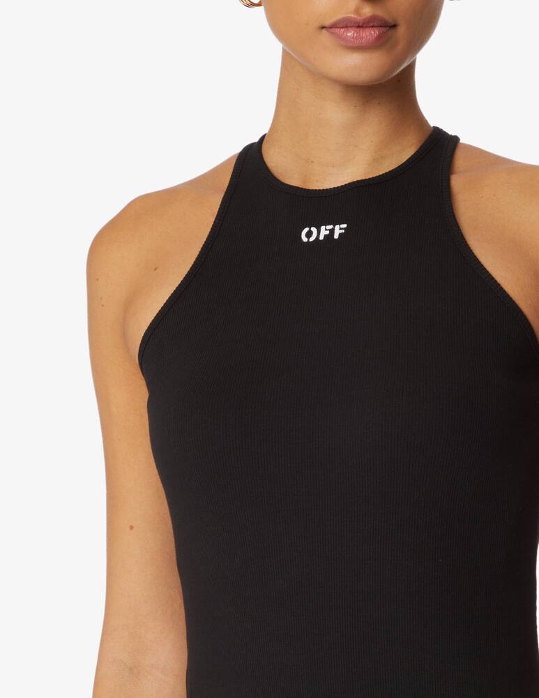 rinascente Off-White Midi dress with logo