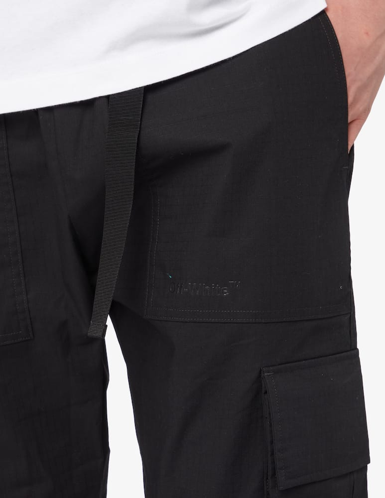 rinascente Off-White Pantalone cargo in cotone diagonal 