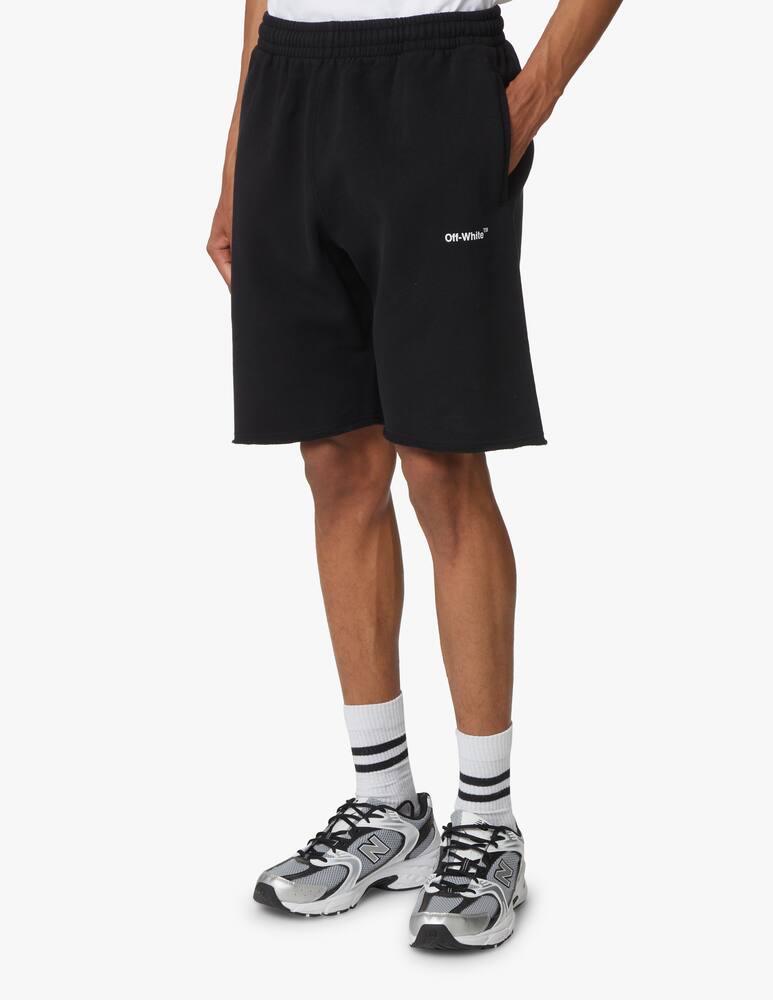 rinascente Off-White Diagonal helvetica sweatshort - black