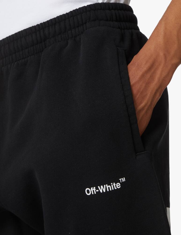 rinascente Off-White Diagonal helvetica sweatshort - black