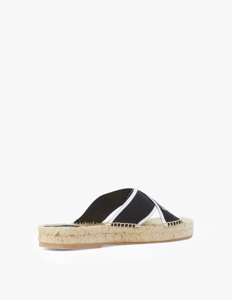 rinascente Off-White Criss Cross cotton espadrillas - black
