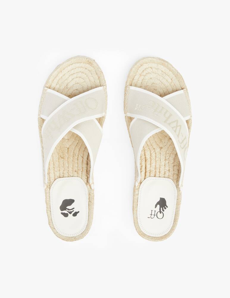 rinascente Off-White Ciabatte espadrillas in cotone Cris Cross - beige
