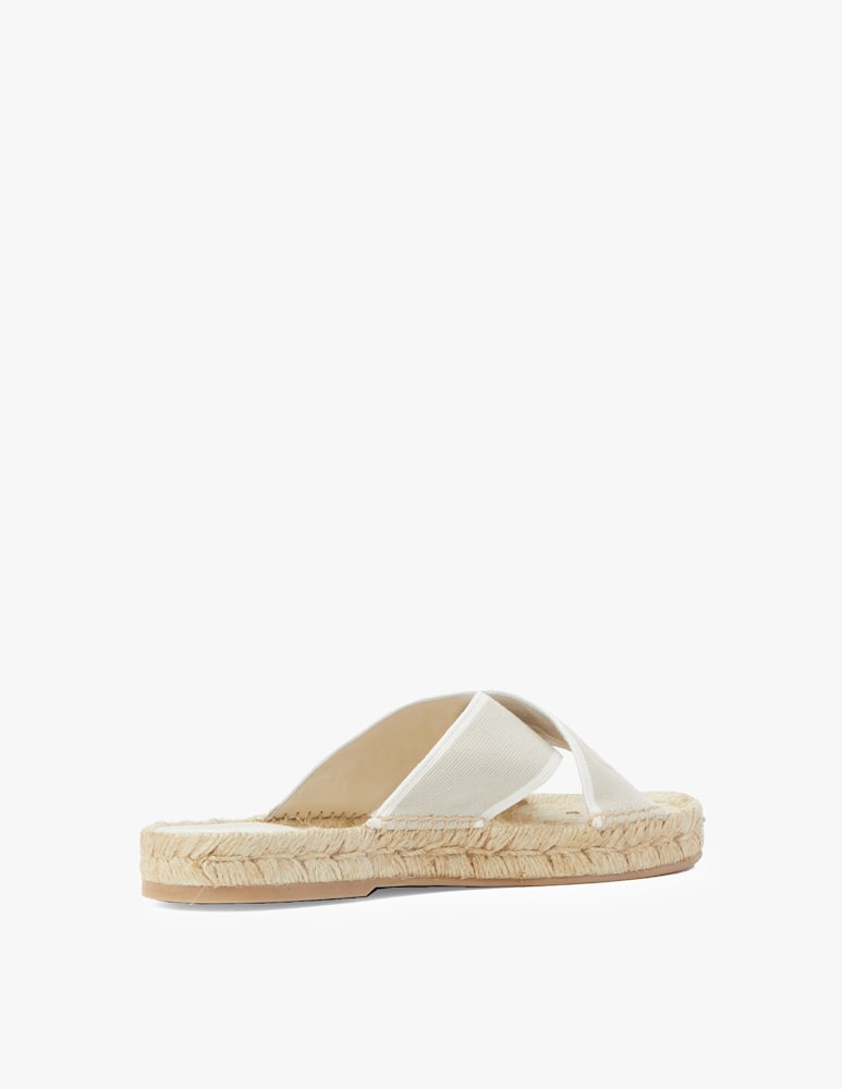 rinascente Off-White Ciabatte espadrillas in cotone Cris Cross - beige
