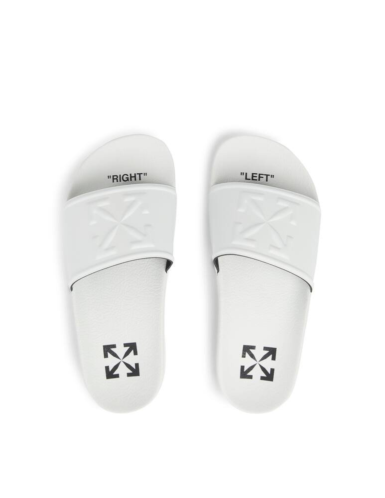 rinascente Off-White Pool slides logo - white