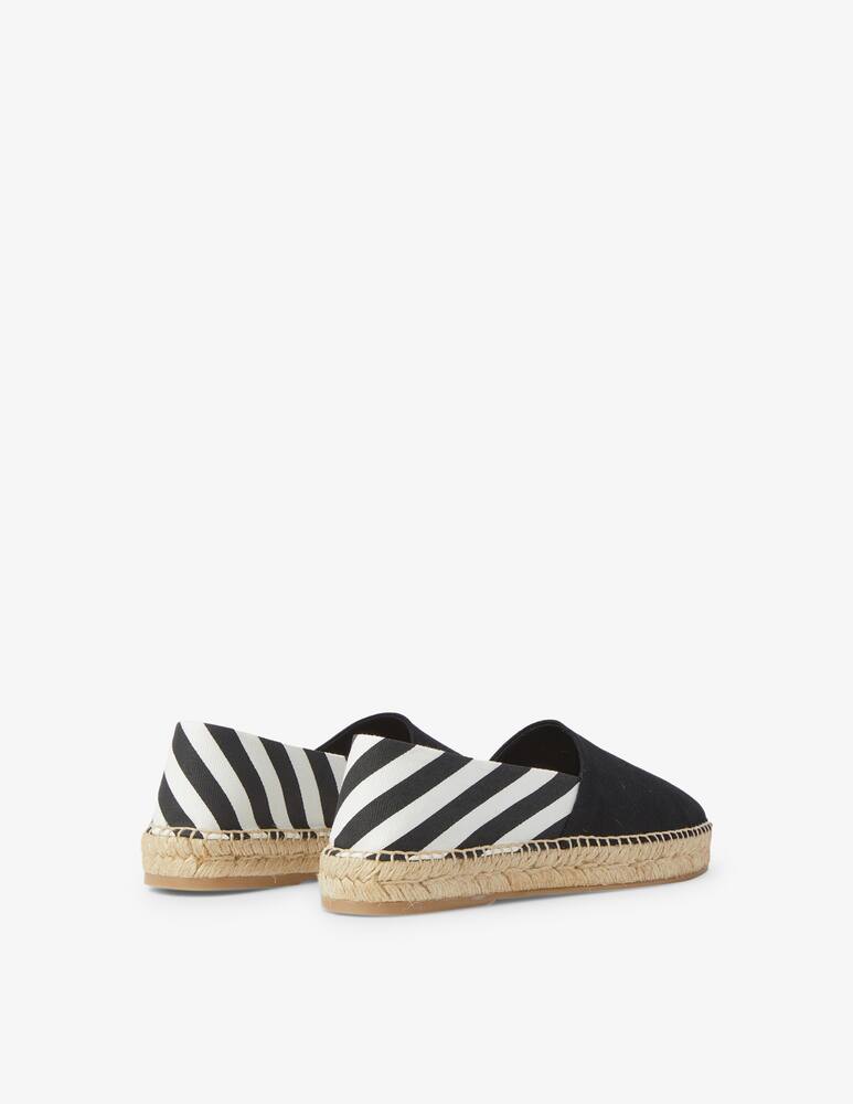 rinascente Off-White Espadrillas in cotone a righe - nero