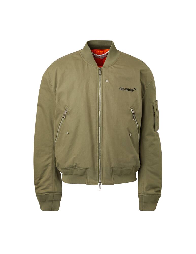 rinascente Off-White Giacca bomber diagonal retro - verde