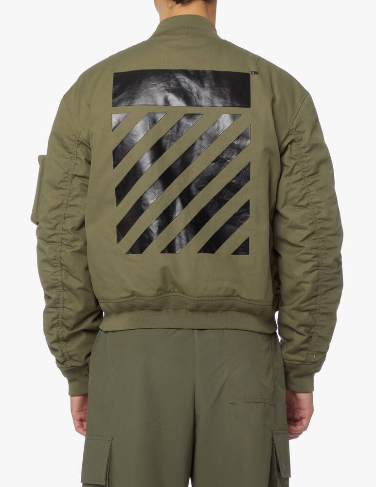 rinascente Off-White Giacca bomber diagonal retro - verde