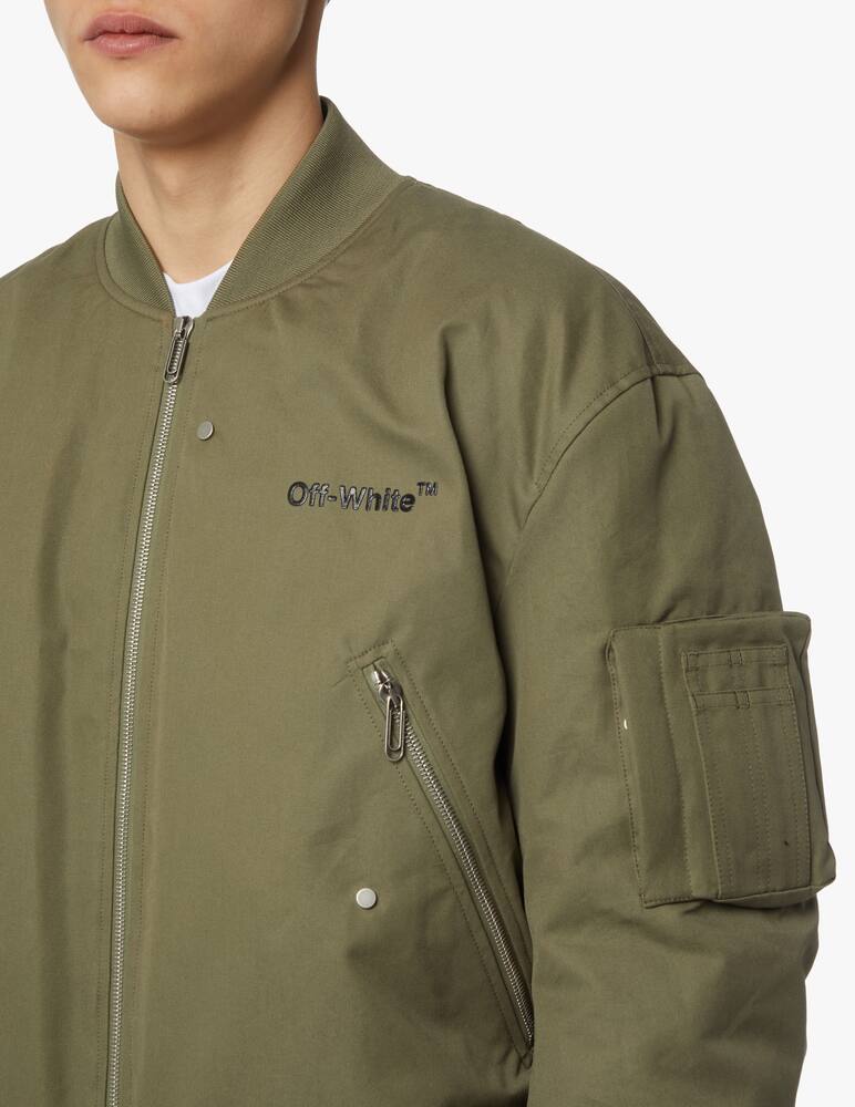 rinascente Off-White Giacca bomber diagonal retro - verde