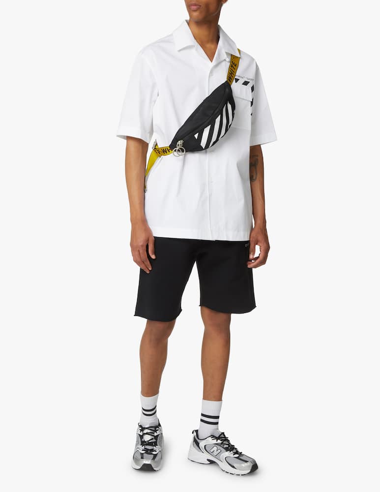 rinascente Off-White Pocket diagonal short sleeve shirt - white