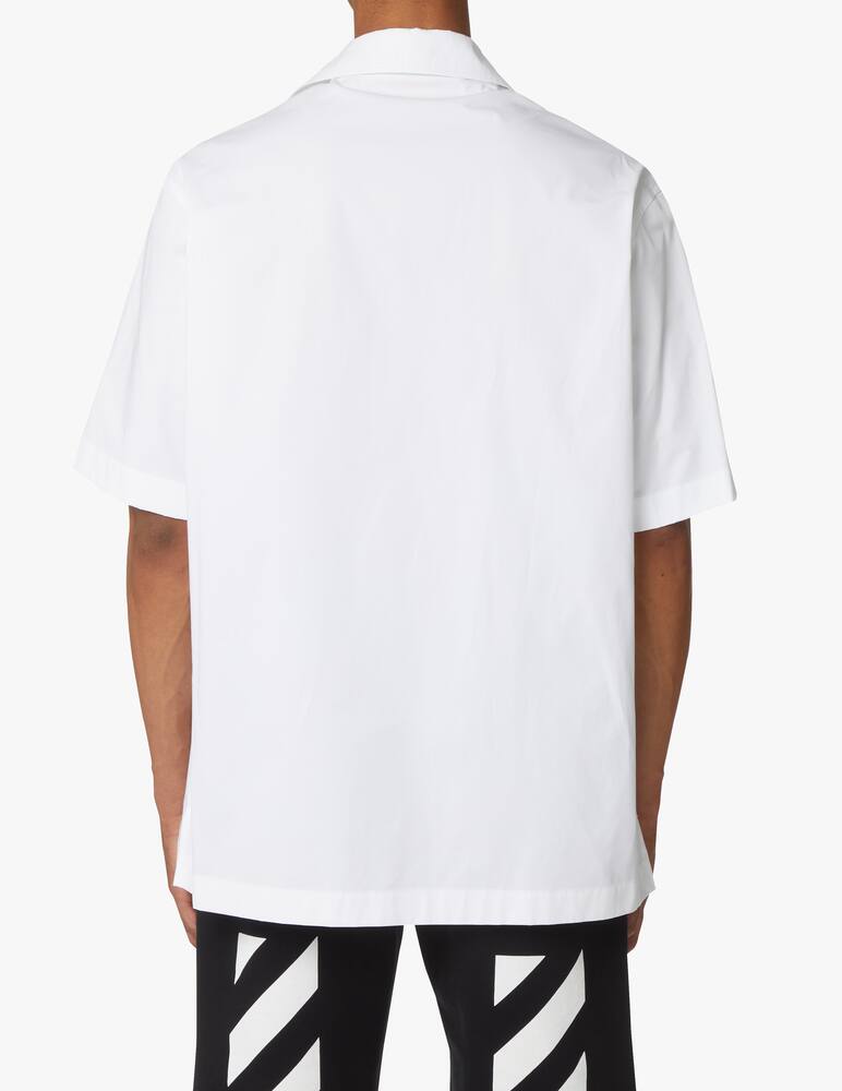 rinascente Off-White Pocket diagonal short sleeve shirt - white