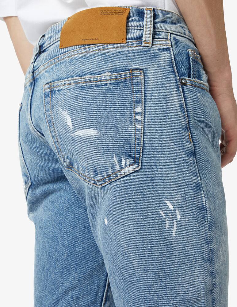 rinascente Off-White Jeans diagonal con ricamo retro - blu