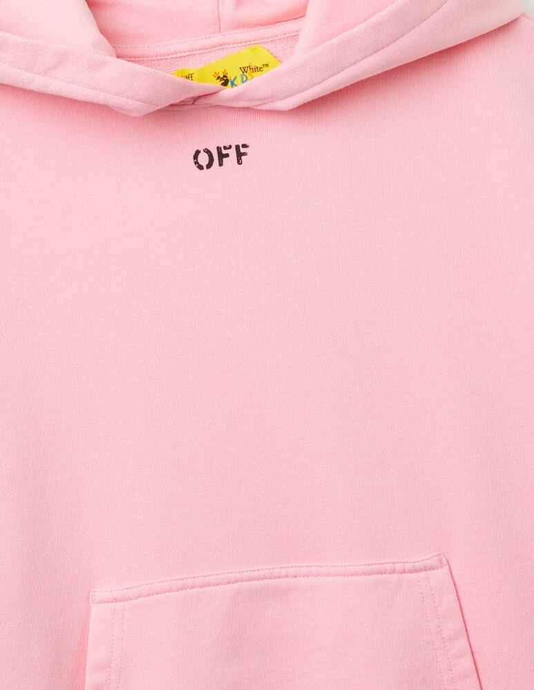 rinascente Off-White Felpa con cappuccio e stampa - Rosa