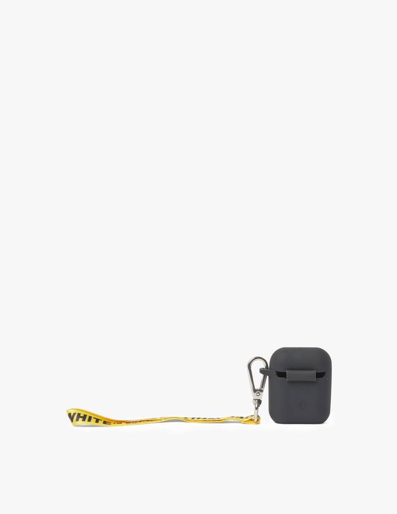 rinascente Off-White Lettering silicon airpods cover - black