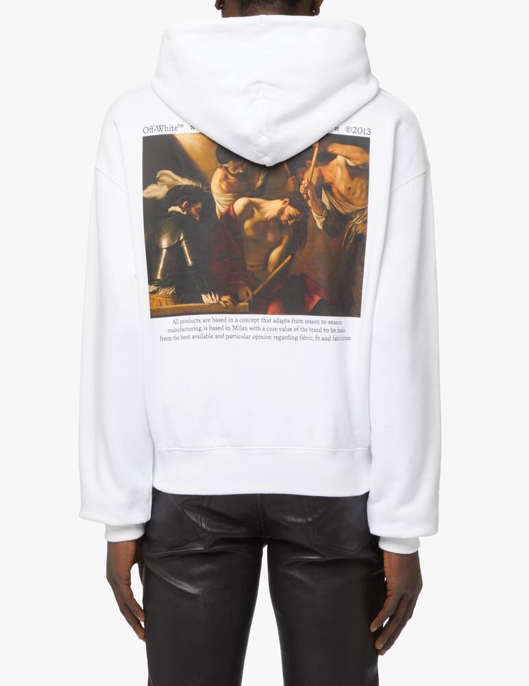rinascente Off-White Felpa con cappuccio over caravaggio crowning 