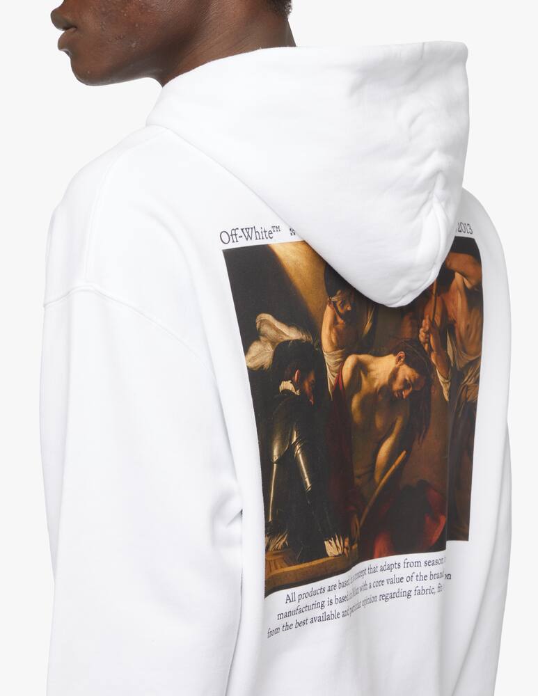 rinascente Off-White Felpa con cappuccio over caravaggio crowning 