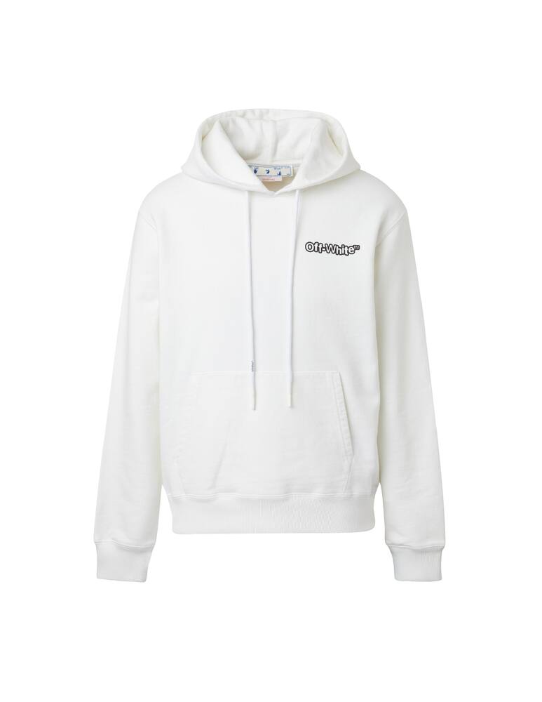 rinascente Off-White Felpa con cappuccio slim ff blur - bianco