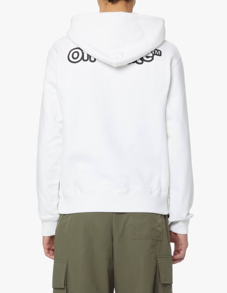 rinascente Off-White Felpa con cappuccio slim ff blur - bianco