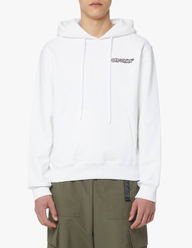 rinascente Off-White Felpa con cappuccio slim ff blur - bianco
