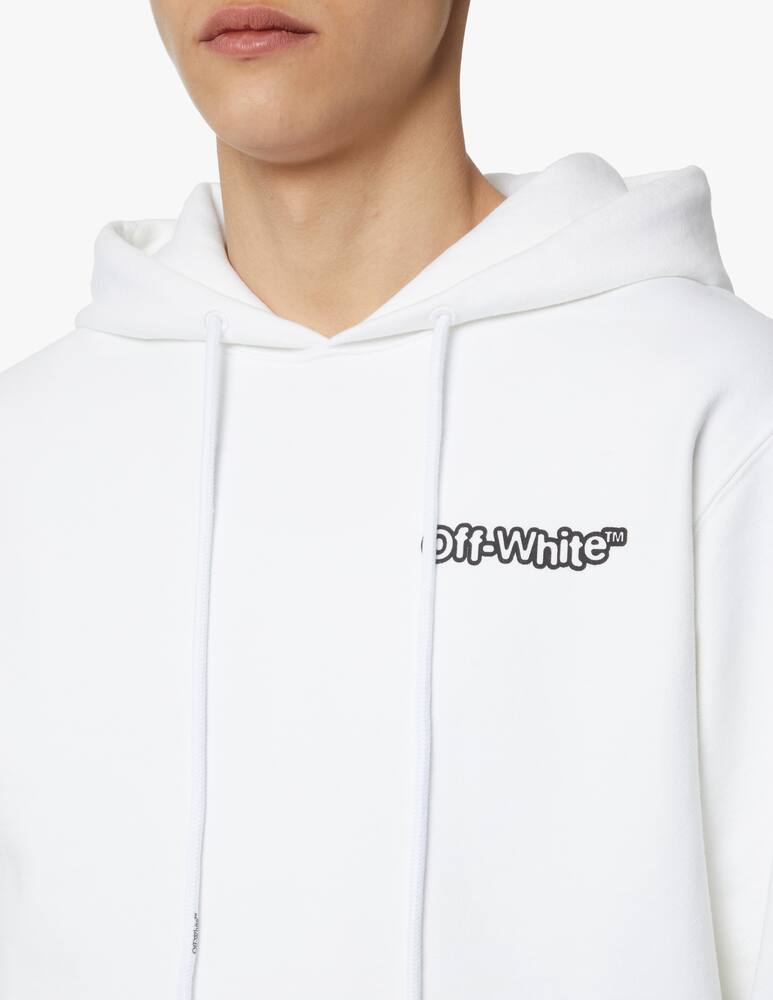 rinascente Off-White Felpa con cappuccio slim ff blur - bianco