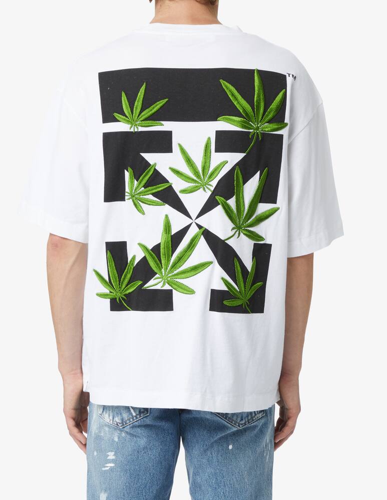rinascente Off-White Maglietta manica corta weed arrows over skate - bianco