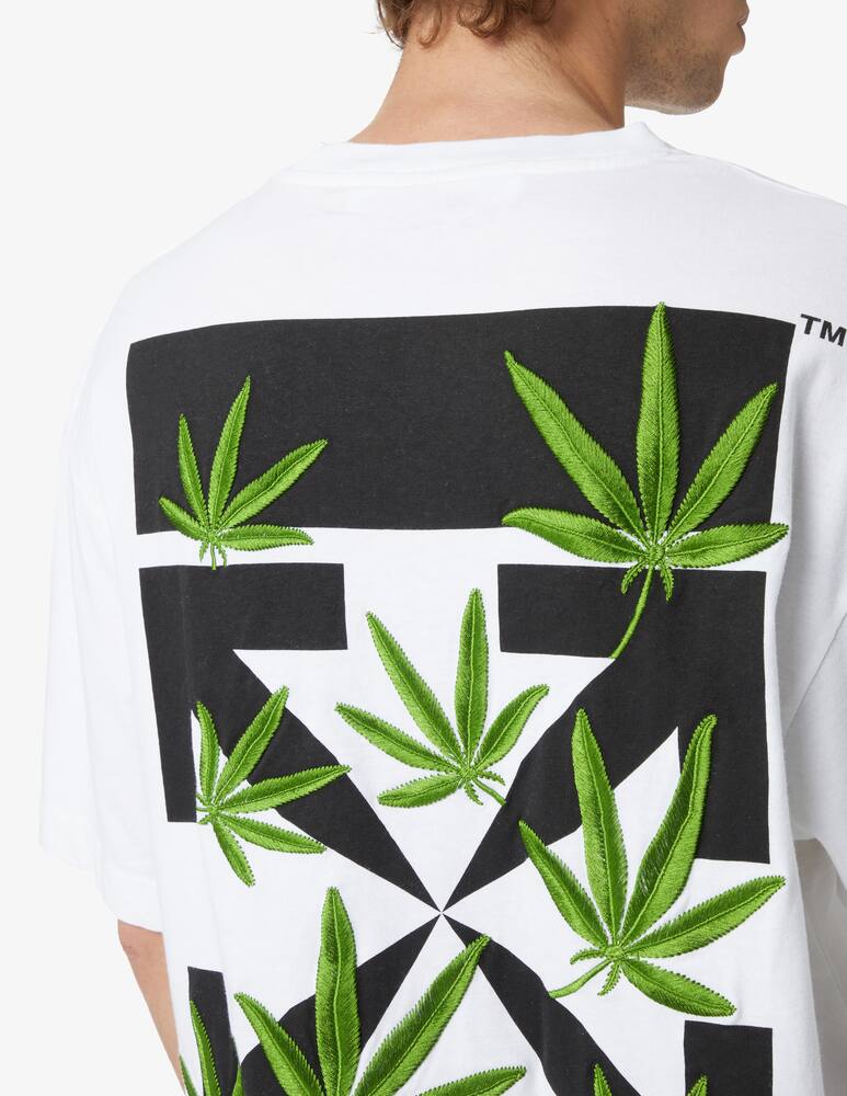 rinascente Off-White Maglietta manica corta weed arrows over skate - bianco