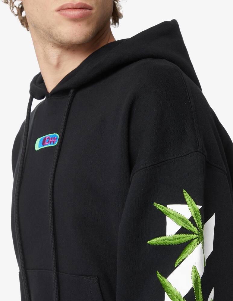 rinascente Off-White Felpa con cappuccio weed arrows - nero