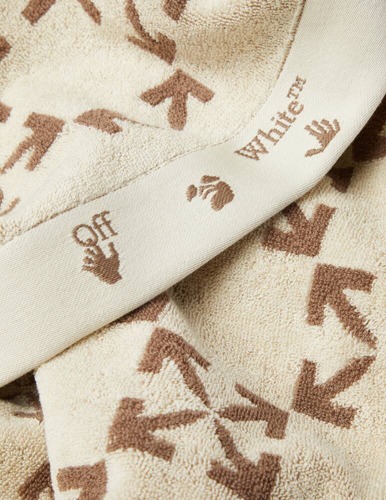 rinascente Off-White Telo Doccia Arrow Pattern - Panna