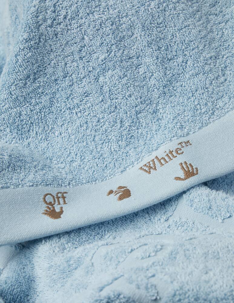 rinascente Off-White Telo Doccia Man Swimming Logo - Blu