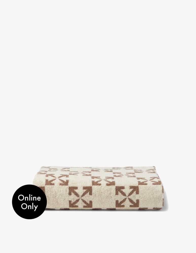 rinascente Off-White Arrow Pattern Towel Set - Cream