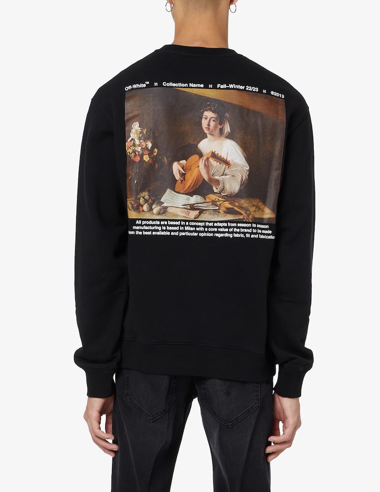 rinascente Off-White Caravaggio lute slim crewneck - Black