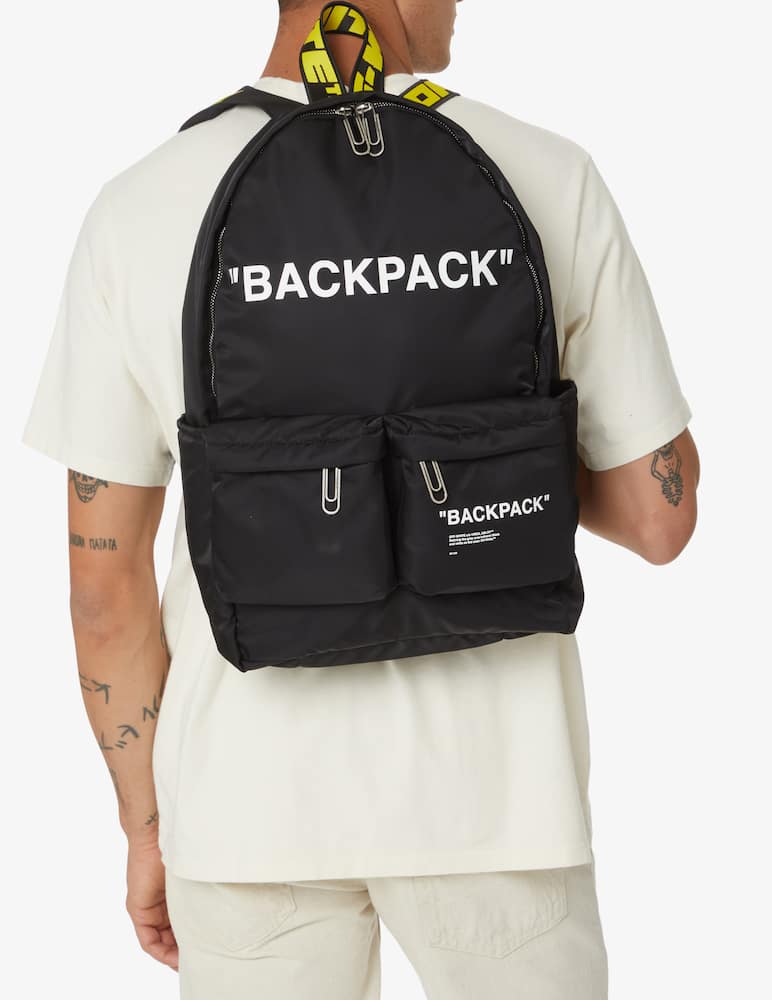 rinascente Off-White Quote nylon backpack  - Black