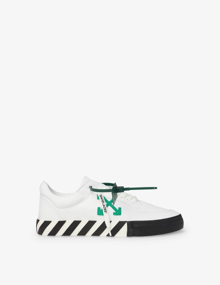Off-White Low vulcanized canvas sneakers - white/green - picture 1 Off-White Low vulcanized canvas sneakers - white/green - picture 1