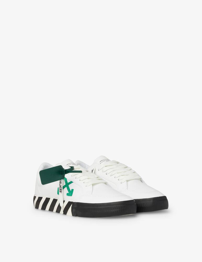 rinascente Off-White Low vulcanized canvas sneakers - white/green