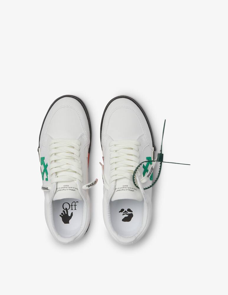 rinascente Off-White Low vulcanized canvas sneakers - white/green