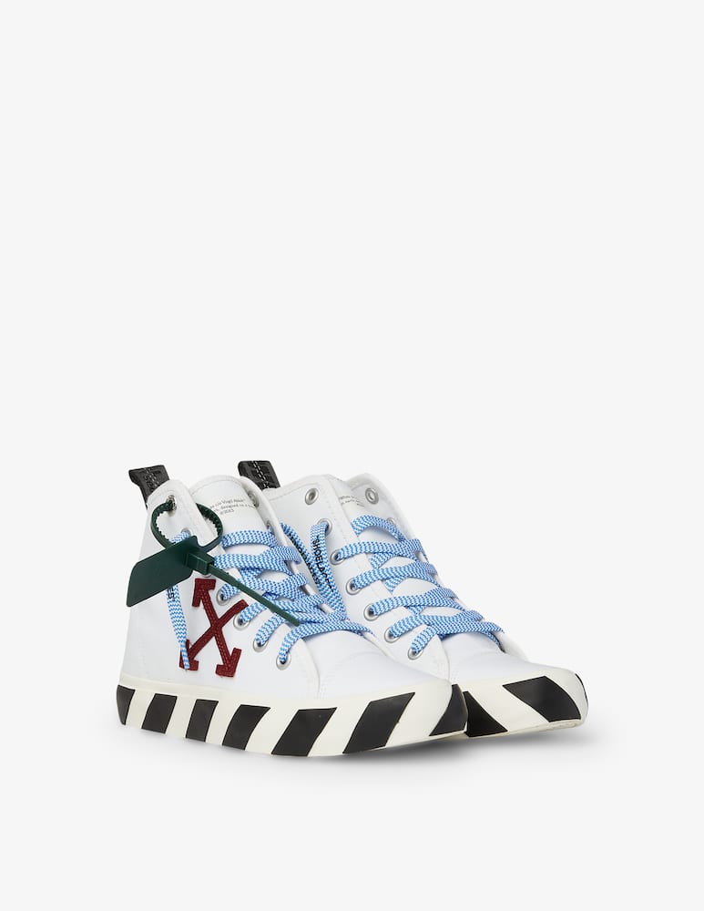 rinascente Off-White Mid top vulcanized canvas sneakers - white/red