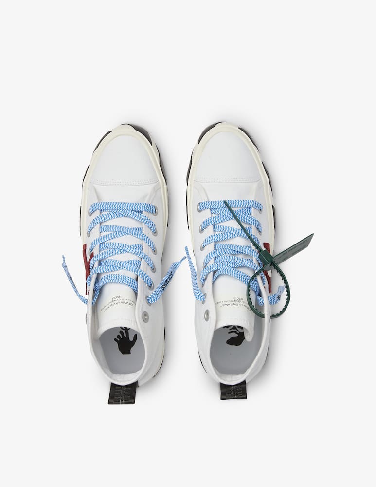 rinascente Off-White Mid top vulcanized canvas sneakers - white/red