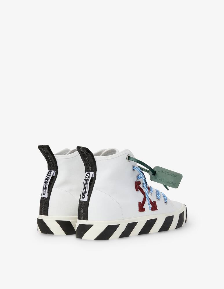 rinascente Off-White Mid top vulcanized canvas sneakers - white/red