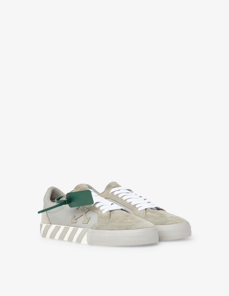 Off-White Low vulcanized suede canvas sneakers - Green - picture 2 Off-White Low vulcanized suede canvas sneakers - Green - picture 2