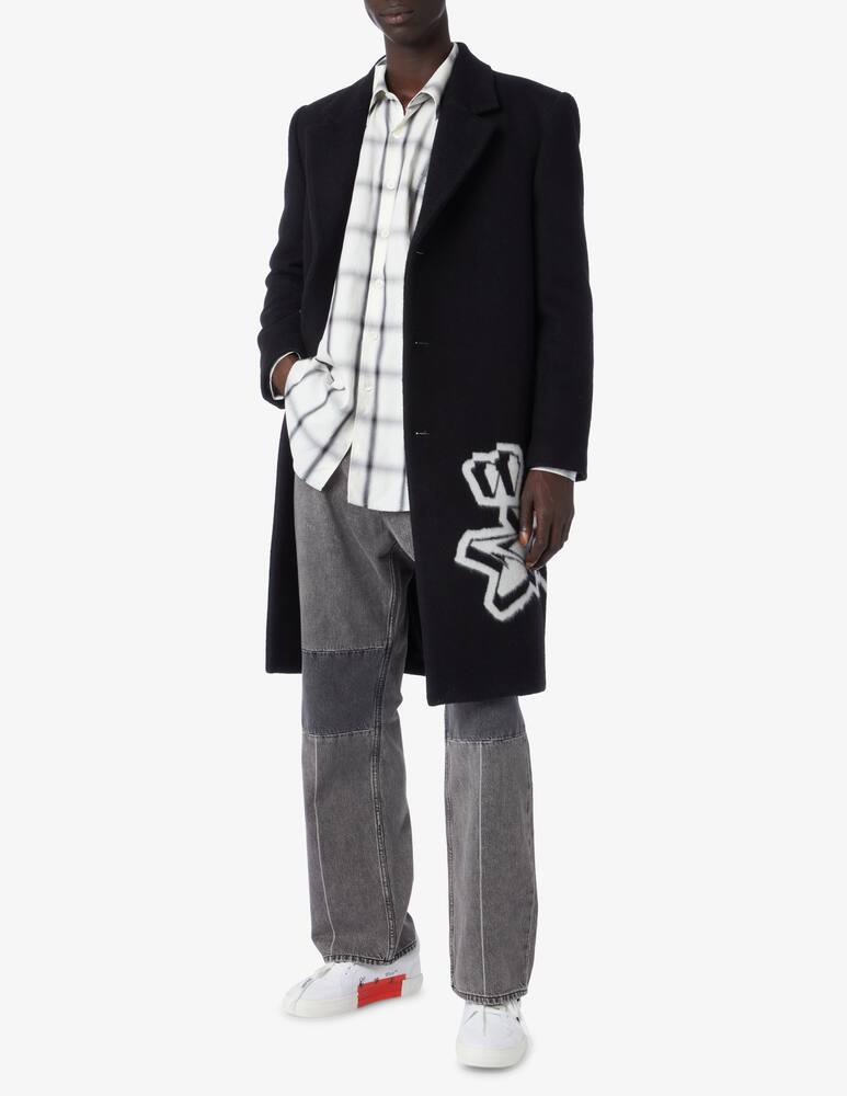 rinascente Off-White Graff wool skate coat - Black