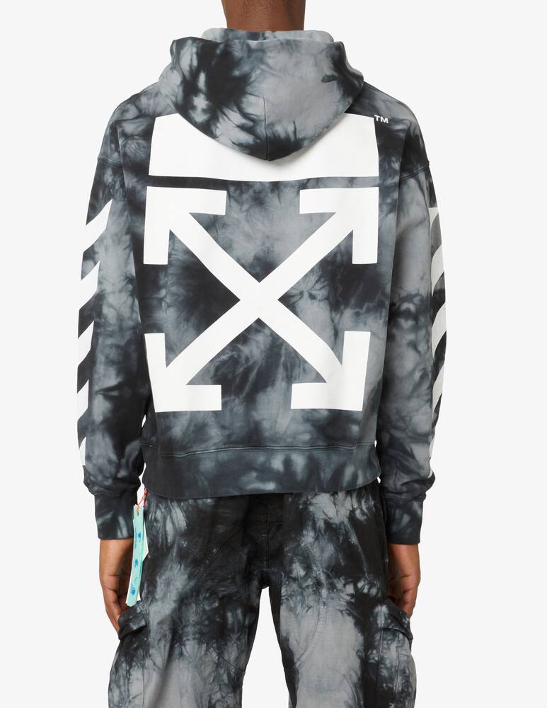 rinascente Off-White Diag arrow tie dye skate hoodie - Grey