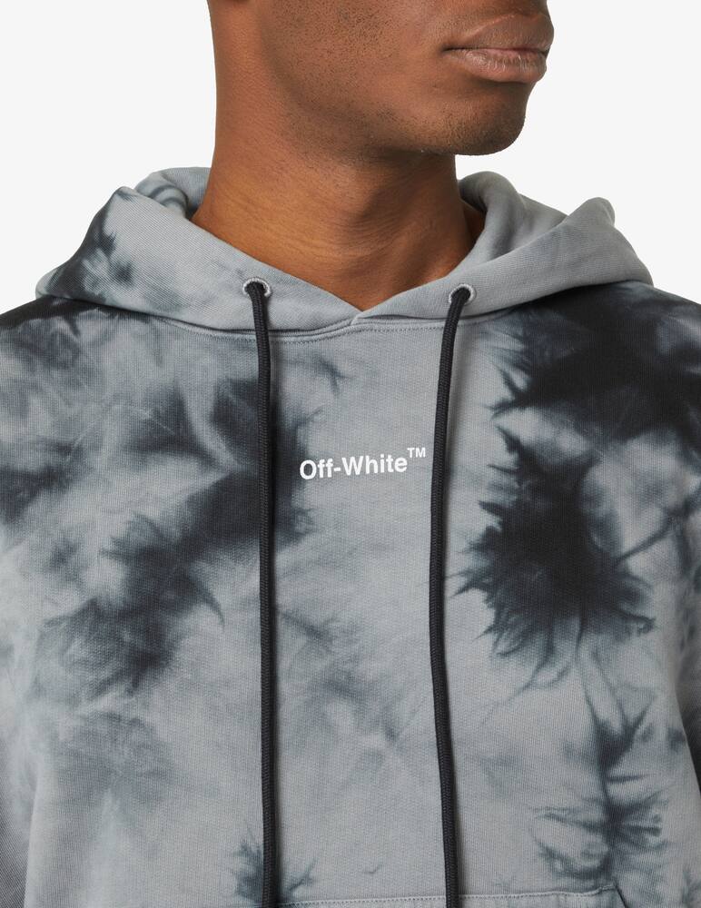 rinascente Off-White Diag arrow tie dye skate hoodie - Grey