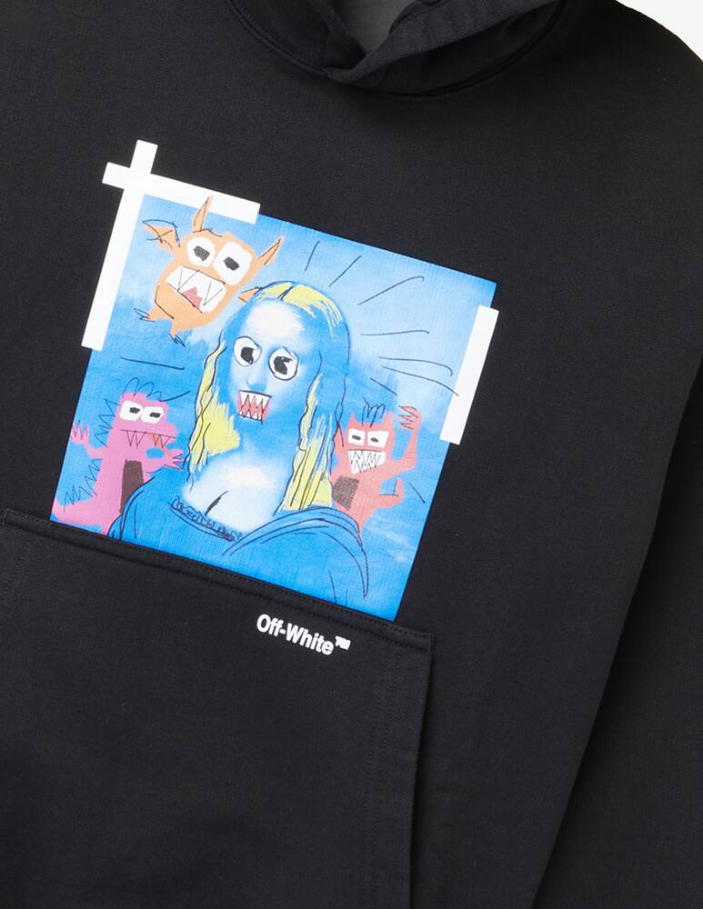 rinascente Off-White Cotton hoodie - Black