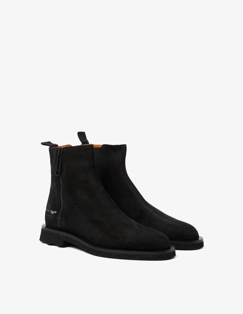 rinascente Off-White Stivaletto in suede e suola in spugna - Nero