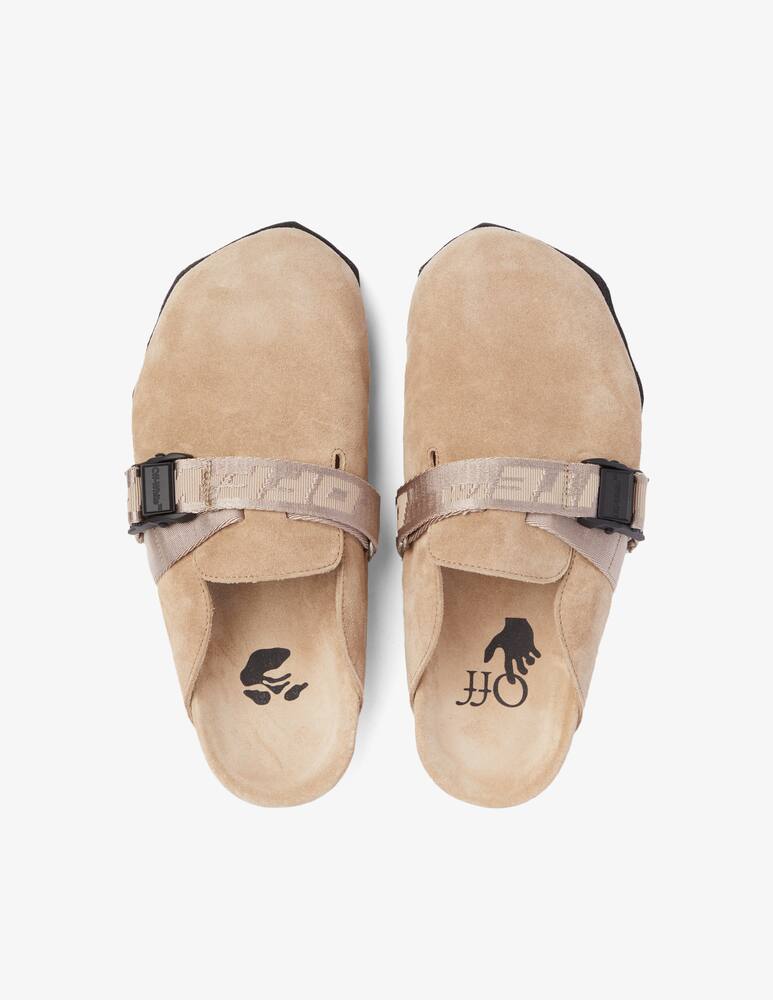 rinascente Off-White Industrial suede mules - Beige