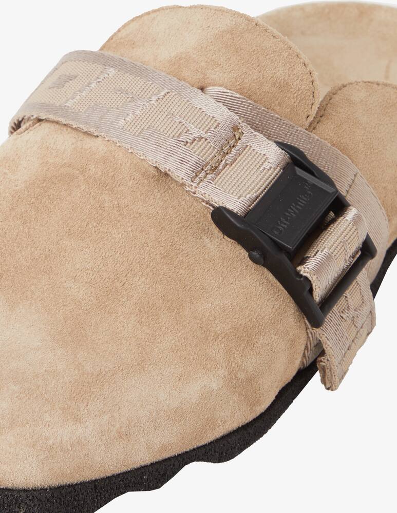 rinascente Off-White Industrial suede mules - Beige