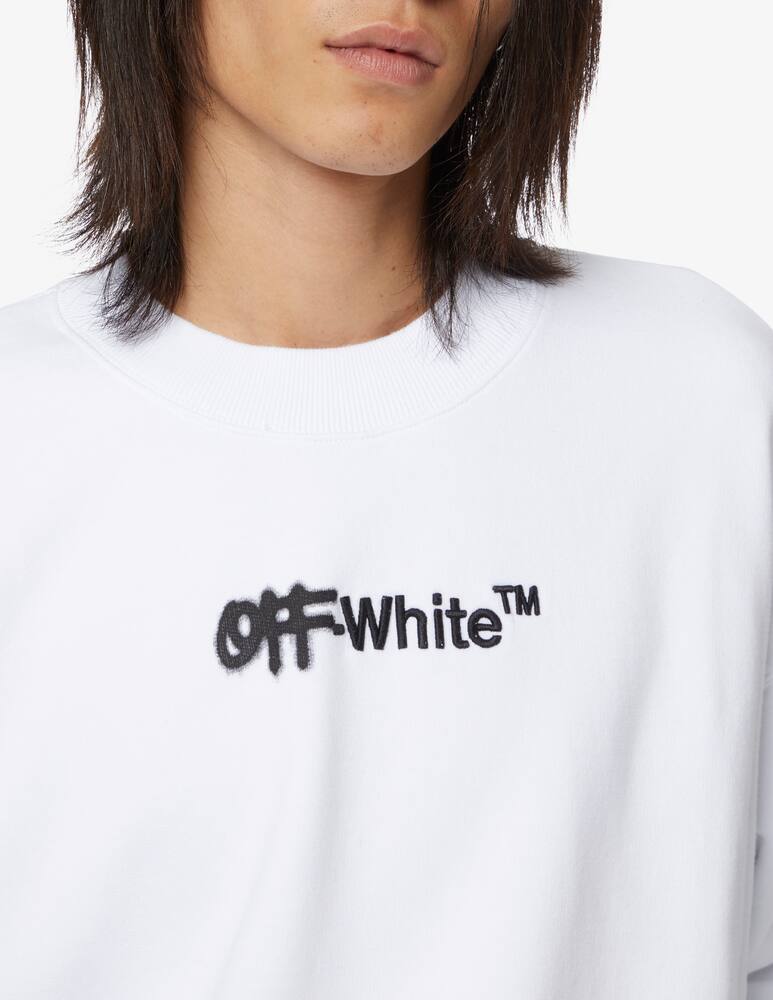 rinascente Off-White Maglia girocollo spray helv skate - Bianco