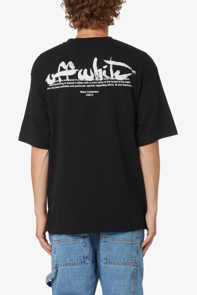 rinascente Off-White Maglietta paint script over skate - Nero